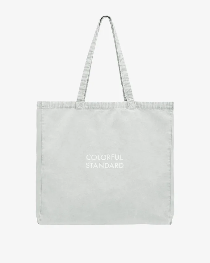 Bolso tote de tela de algodón orgánico - Gris descolorido