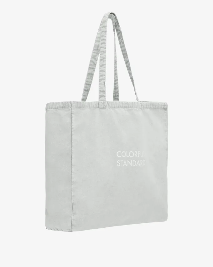 Bolso tote de tela de algodón orgánico - Gris descolorido