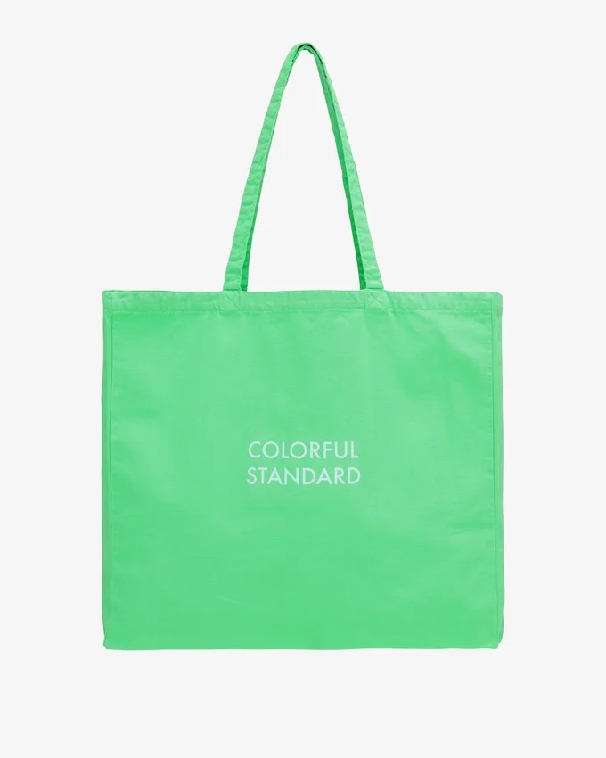 Bolso tote de tela de algodón orgánico - Verde primavera