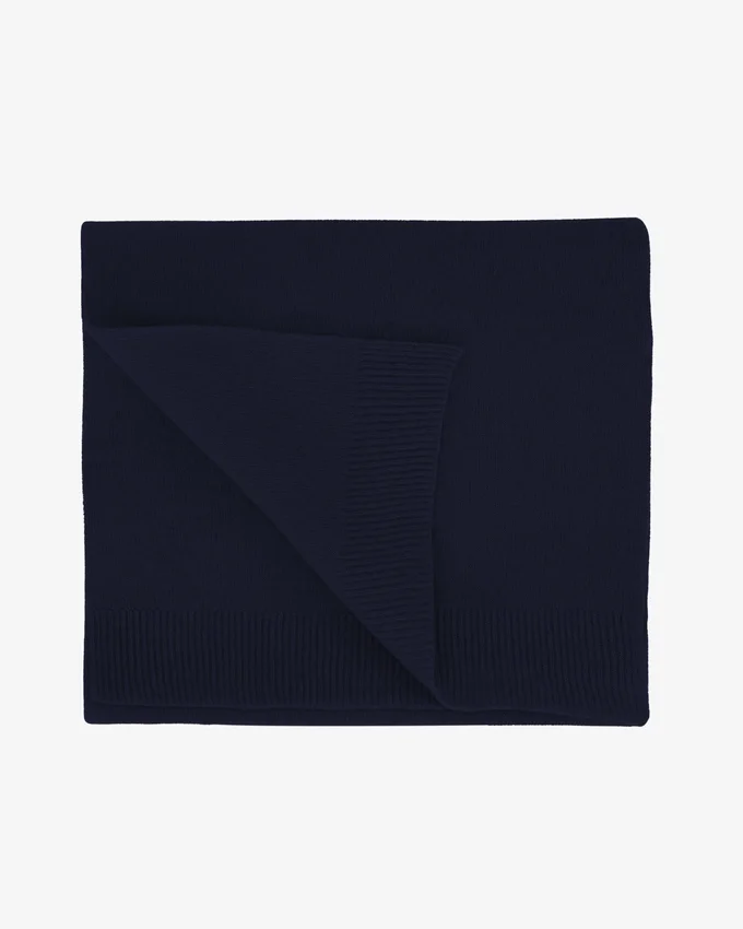 Bufanda de lana merina - Azul marino