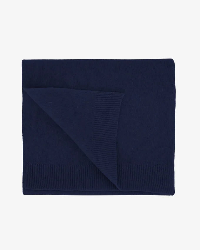 Bufanda de lana merina - Azul marino