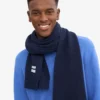 Bufanda de lana merina - Azul marino