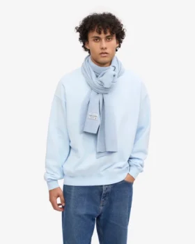 Bufanda de lana merina – Azul polar