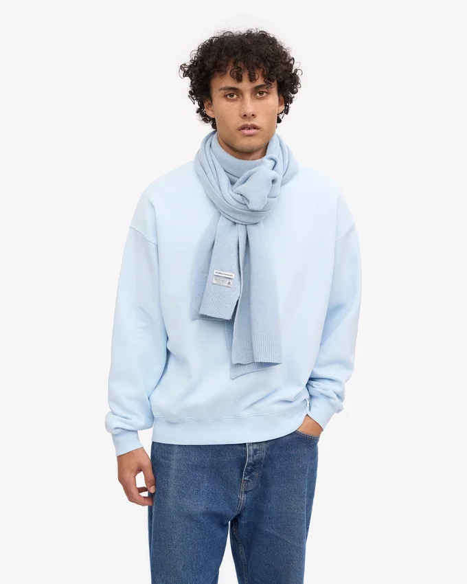 Bufanda de lana merina - Azul polar