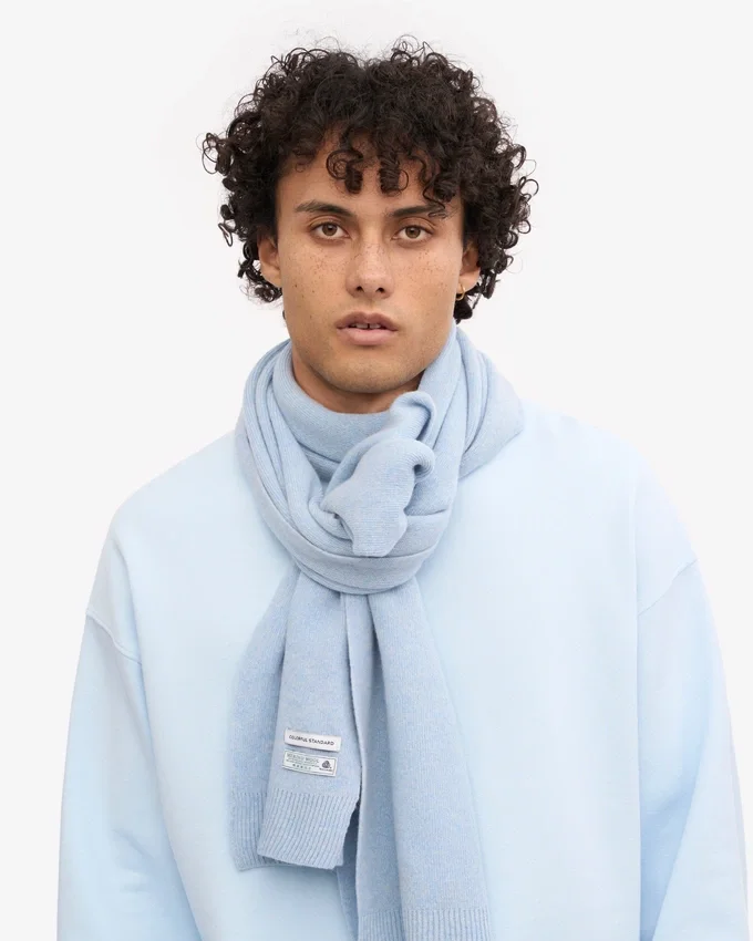 Bufanda de lana merina - Azul polar