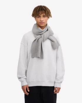 Bufanda de lana merina – Gris jaspeado