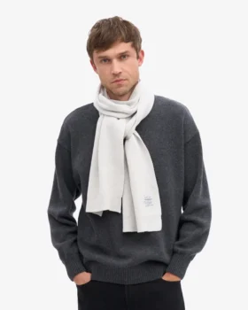 Bufanda de lana merina – Mezcla de colores nieve