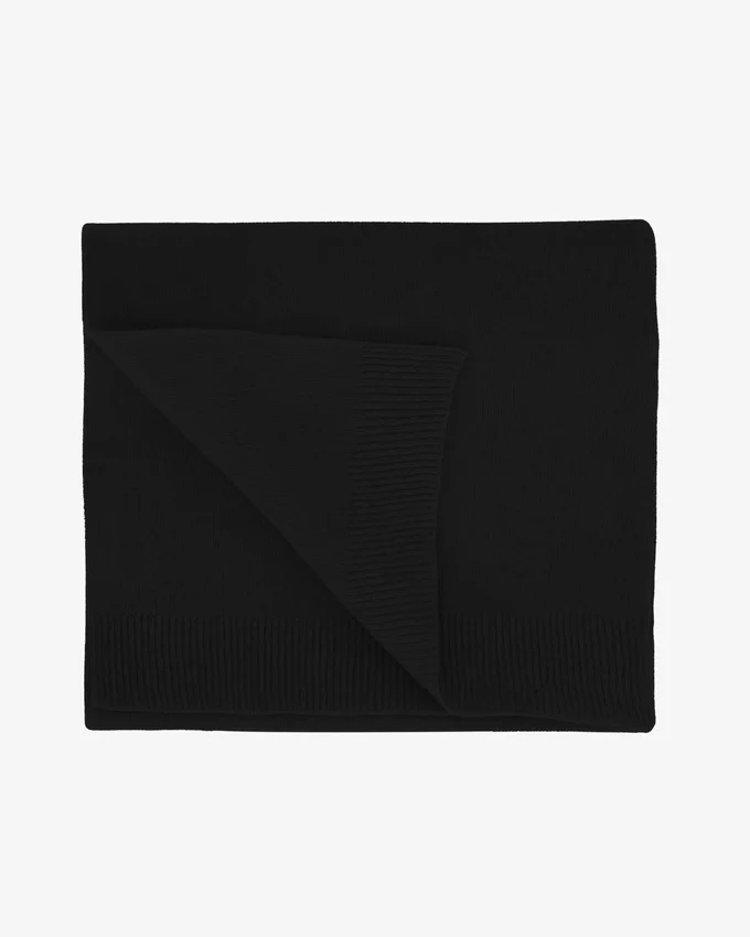 Bufanda de lana merina - Negro intenso
