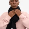 Bufanda de lana merina - Negro intenso
