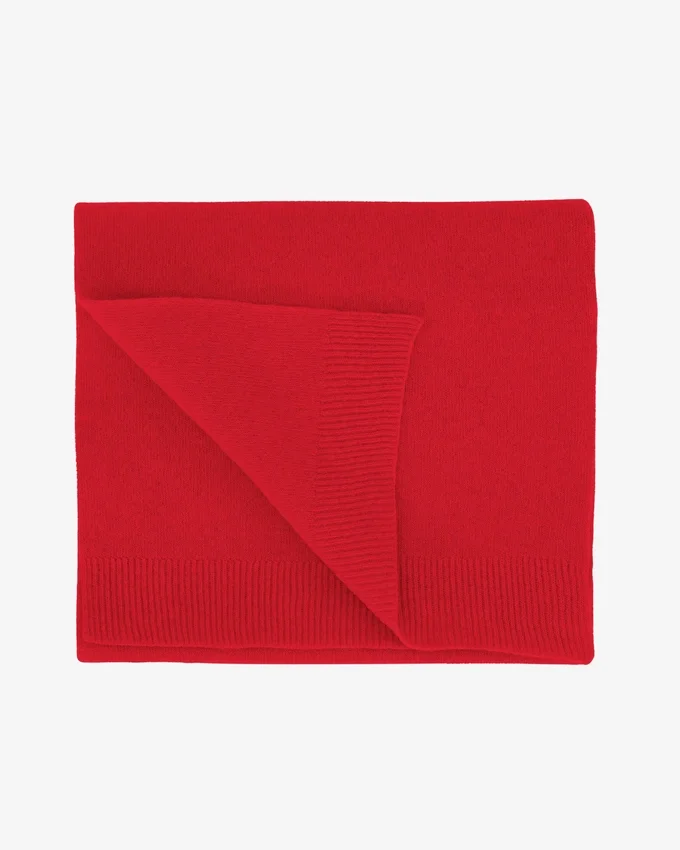 Bufanda de lana merina - Rojo escarlata