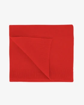 Bufanda de lana merina - Rojo mandarina