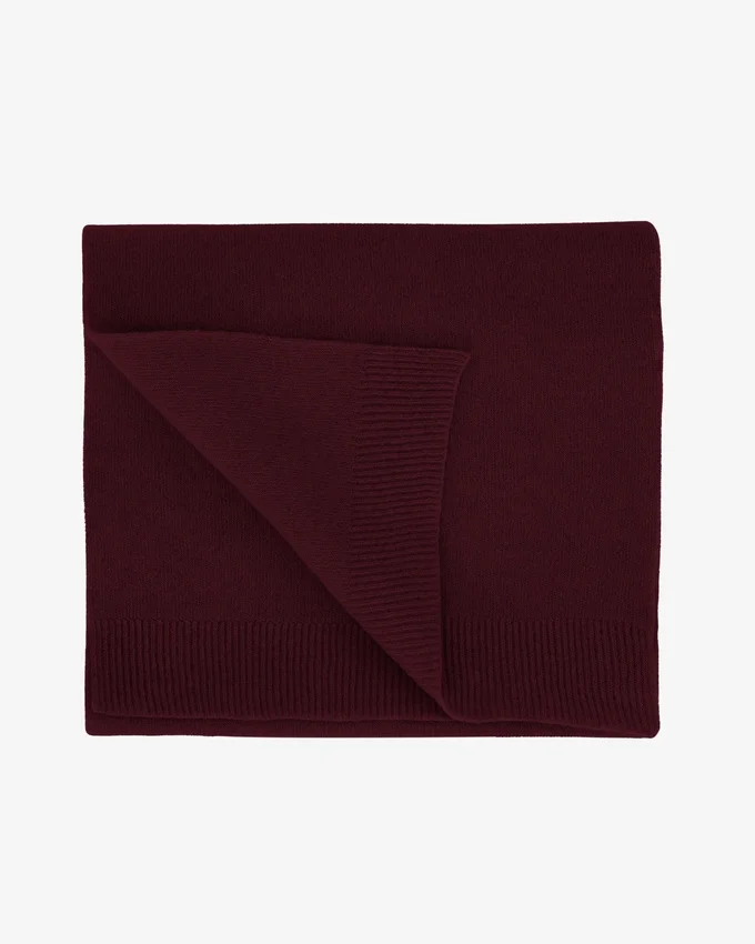 Bufanda de lana merina - Rojo sangre de buey
