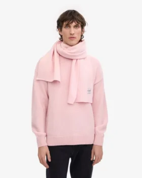 Bufanda de lana merina – Rosa descolorido
