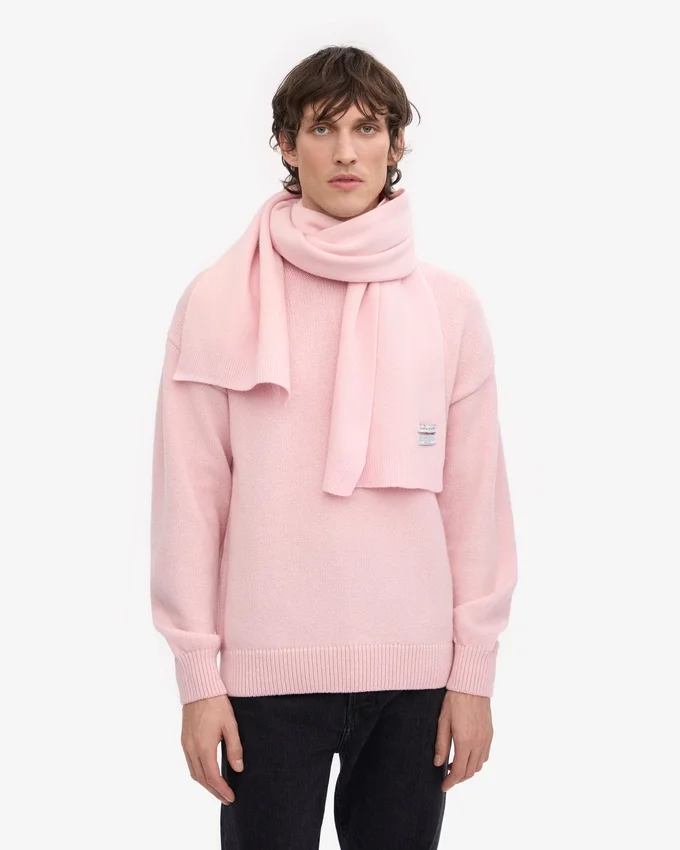 Bufanda de lana merina - Rosa descolorido