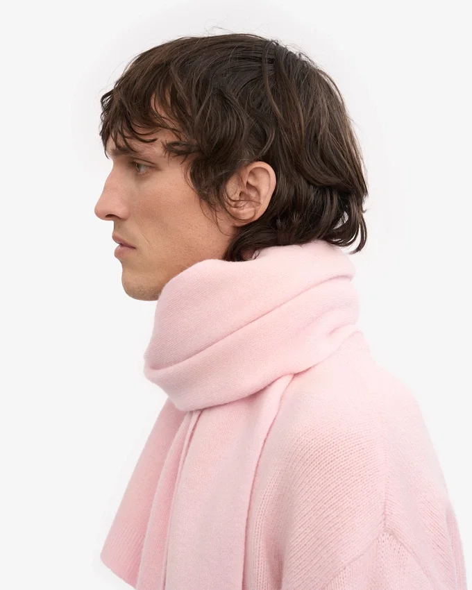 Bufanda de lana merina - Rosa descolorido