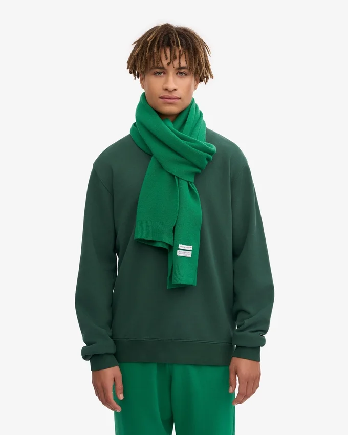 Bufanda de lana merina - Verde Kelly