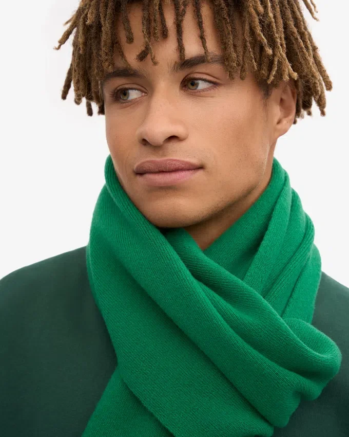 Bufanda de lana merina - Verde Kelly