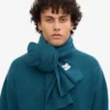 Bufanda de lana merina - Verde océano