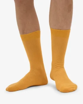 Calcetines Classic Organic de algodón orgánico – Amarillo quemado