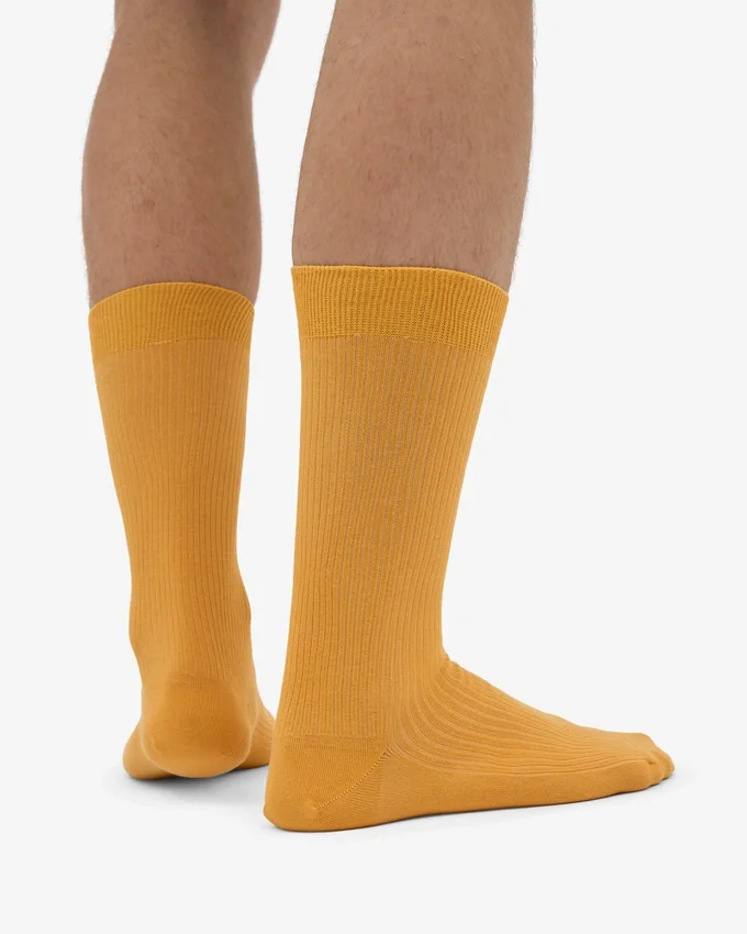 Calcetines Classic Organic de algodón orgánico - Amarillo quemado