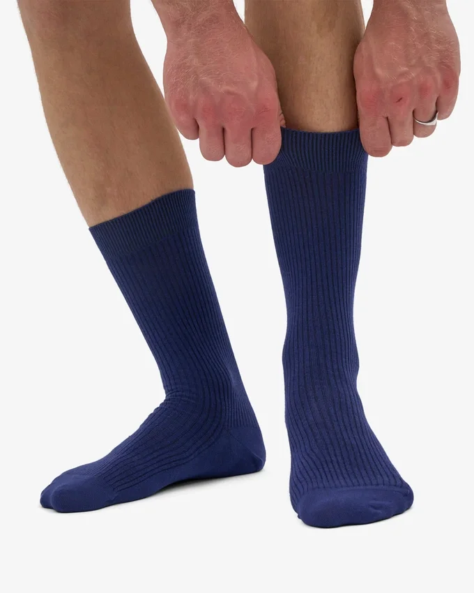 Calcetines Classic Organic de algodón orgánico - Azul marino