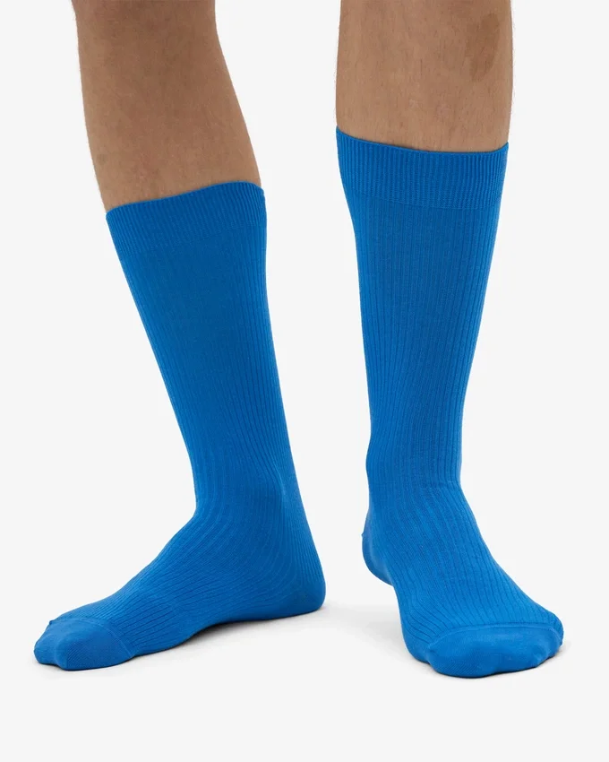 Calcetines Classic Organic de algodón orgánico - Azul Pacífico