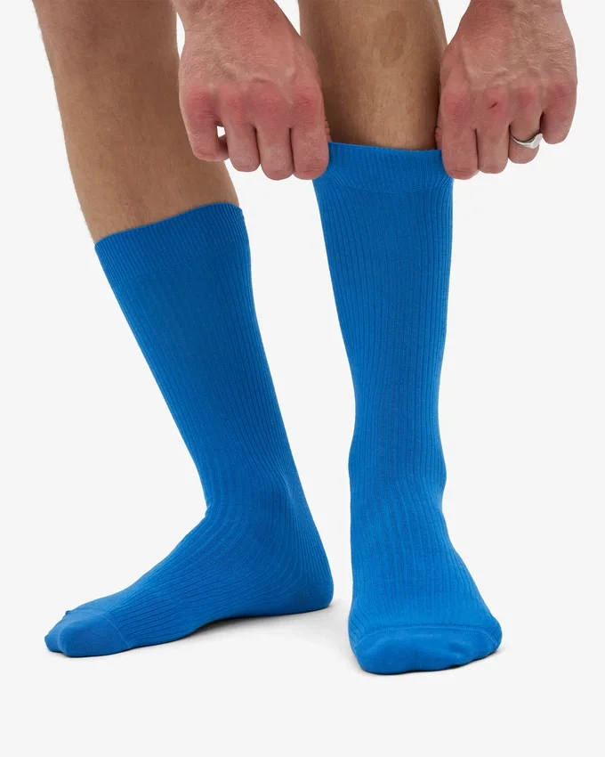 Calcetines Classic Organic de algodón orgánico - Azul Pacífico