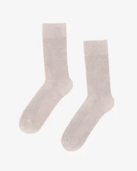 Calcetines Classic Organic de algodón orgánico - Blanco marfil