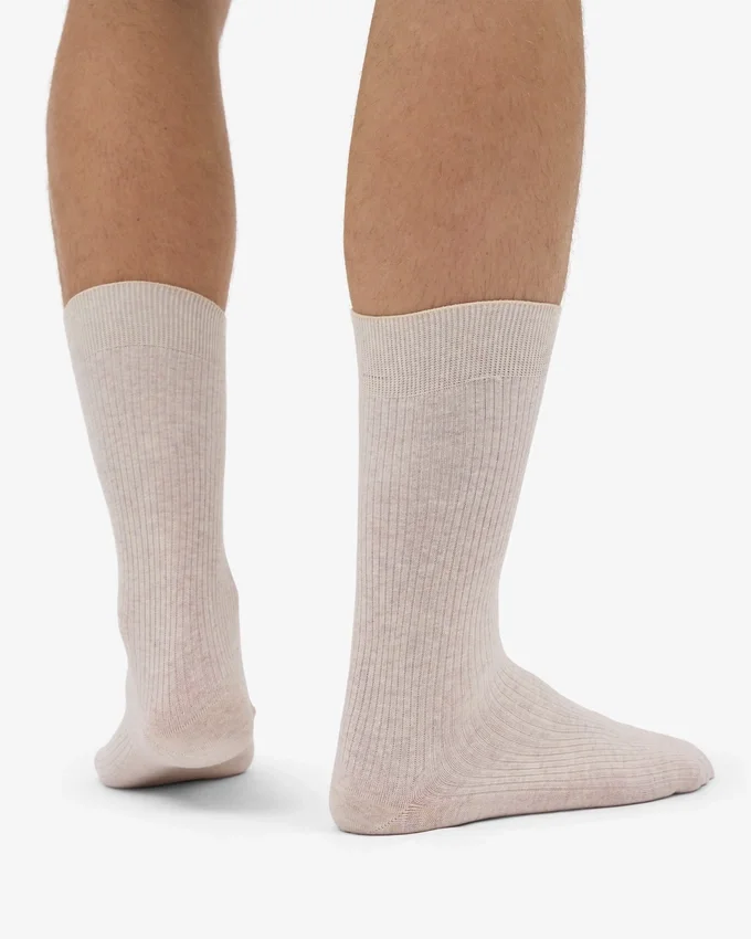 Calcetines Classic Organic de algodón orgánico - Blanco marfil