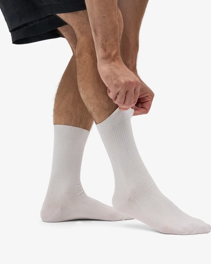 Calcetines Classic Organic de algodón orgánico - Blanco óptico