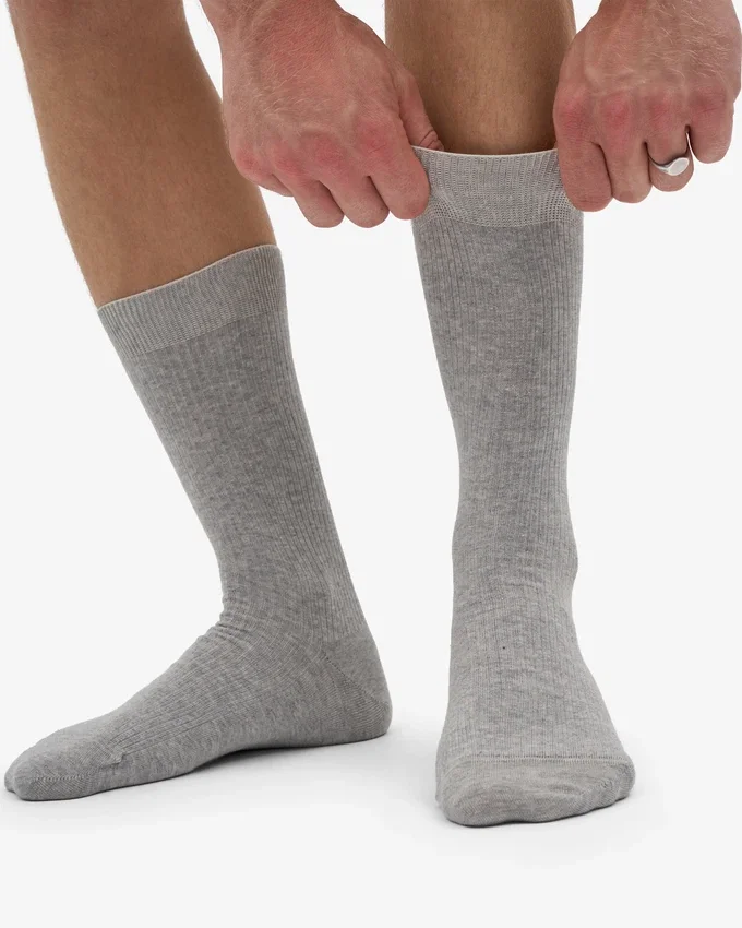 Calcetines Classic Organic de algodón orgánico - Gris jaspeado