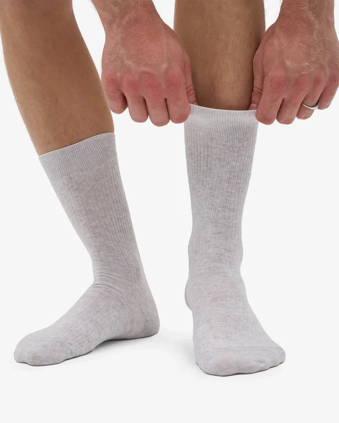 Calcetines Classic Organic de algodón orgánico - Mezcla de nieve