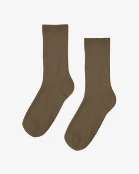 Calcetines Classic Organic de algodón orgánico para mujer - Verde oliva apagado