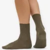 Calcetines Classic Organic de algodón orgánico para mujer - Verde oliva apagado