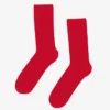 Calcetines Classic Organic de algodón orgánico - Rojo escarlata