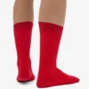 Calcetines Classic Organic de algodón orgánico - Rojo escarlata
