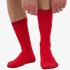 Calcetines Classic Organic de algodón orgánico - Rojo escarlata