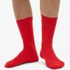 Calcetines Classic Organic de algodón orgánico - Rojo mandarina