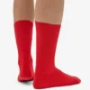 Calcetines Classic Organic de algodón orgánico - Rojo mandarina