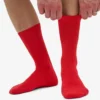 Calcetines Classic Organic de algodón orgánico - Rojo mandarina