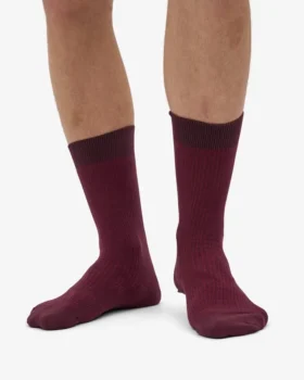Calcetines Classic Organic de algodón orgánico – Rojo sangre