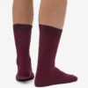 Calcetines Classic Organic de algodón orgánico - Rojo sangre