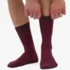 Calcetines Classic Organic de algodón orgánico - Rojo sangre