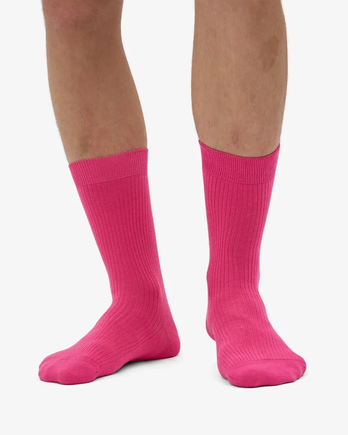 Calcetines Classic Organic de algodón orgánico - Rosa chicle