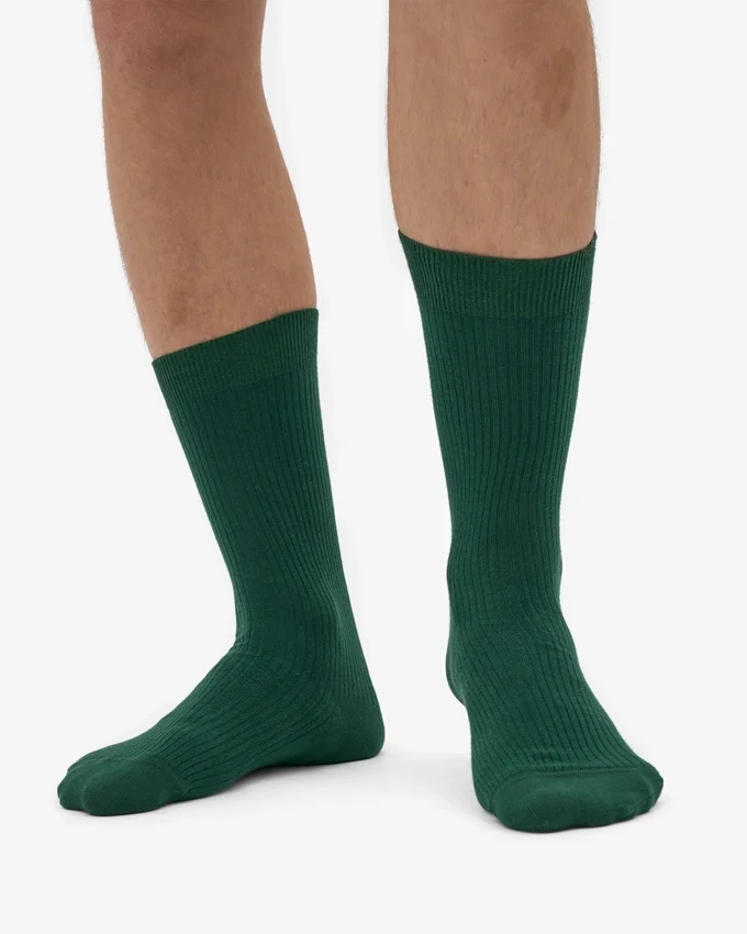 Calcetines Classic Organic de algodón orgánico - Verde esmeralda