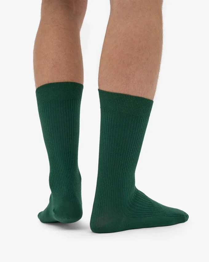 Calcetines Classic Organic de algodón orgánico - Verde esmeralda