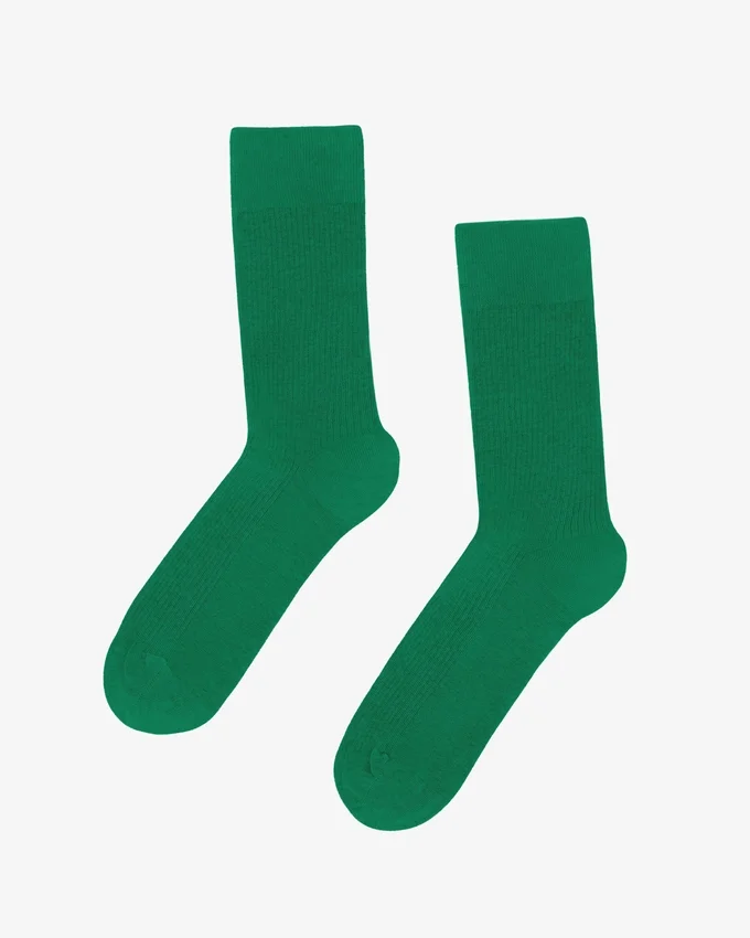 Calcetines Classic Organic de algodón orgánico - Verde Kelly