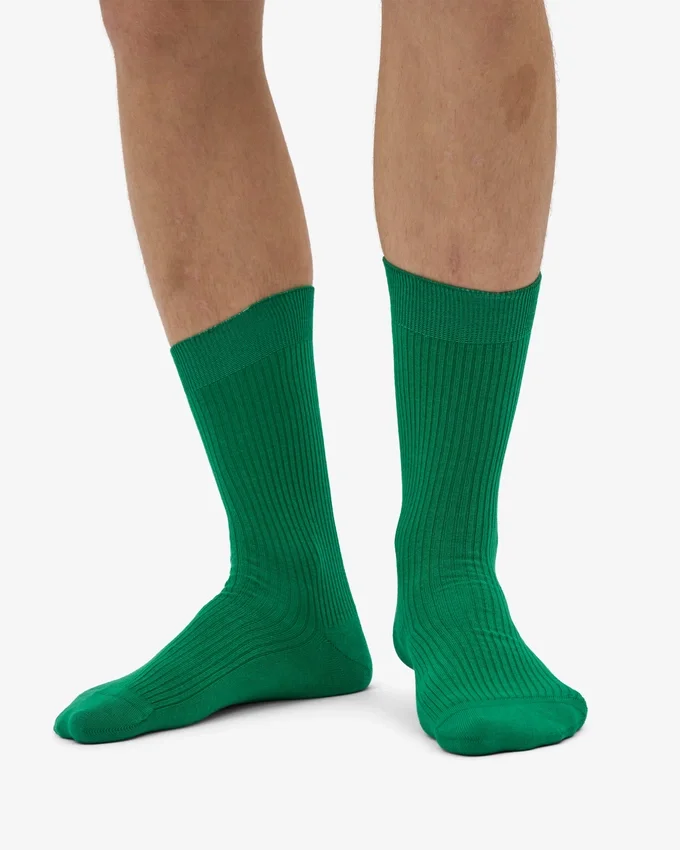 Calcetines Classic Organic de algodón orgánico - Verde Kelly