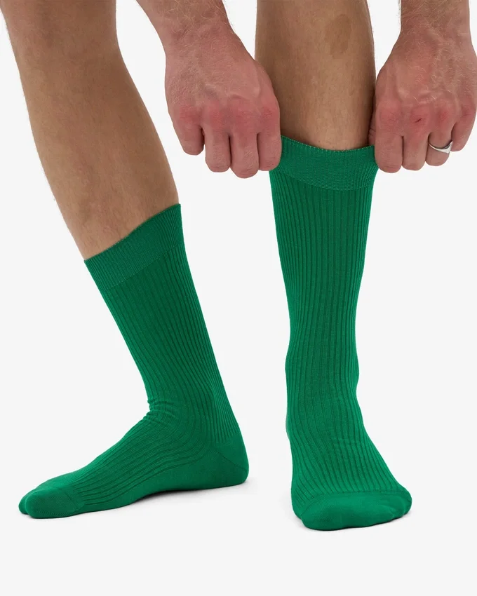 Calcetines Classic Organic de algodón orgánico - Verde Kelly