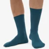 Calcetines Classic Organic de algodón orgánico - Verde océano
